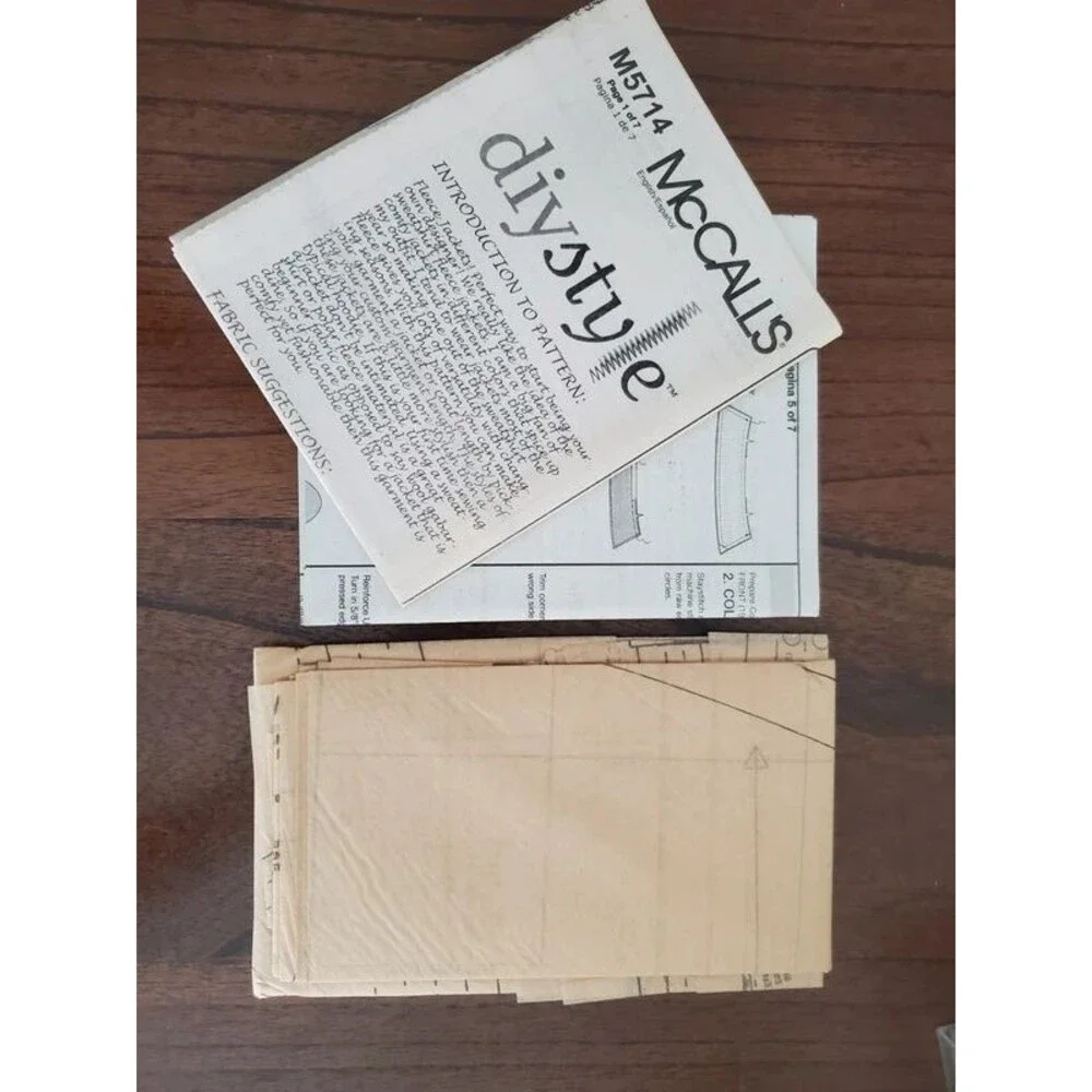 McCalls M5714 DIY Style Jacket Coat Pattern 4 6 8 10 12 Uncut 2008